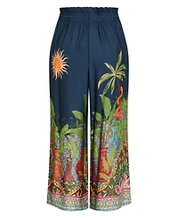 City Chic Plus Fools Paradise High-Rise Print Wide-Leg Pants