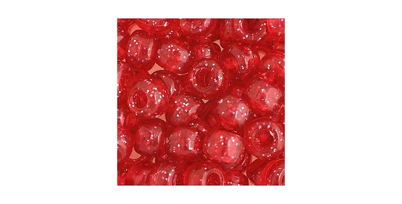 John Bead Sparkle Crimson Plastic Crow Beads for Diy Jewelry Making