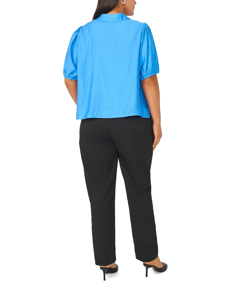 Vince Camuto Plus Puff-Sleeve Work Blouse