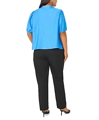 Vince Camuto Plus Puff-Sleeve Work Blouse