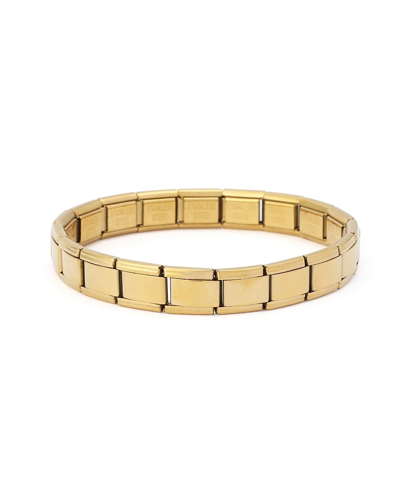 Steve Madden Cubic Zirconia Gold-Tone Link & Chain Stretch Bracelet