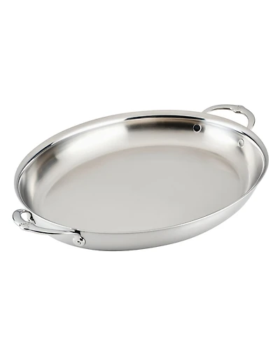 Hestan Provisions Large Clad Stainless-Steel Oval Roaster