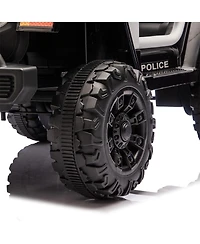 Yobtop 12V Kids Electric Police Car with Parent Remote Control,Dual Motor Drive,Four-Wheel Suspension,Music, Bluetooth, MP3, Usb for Kids