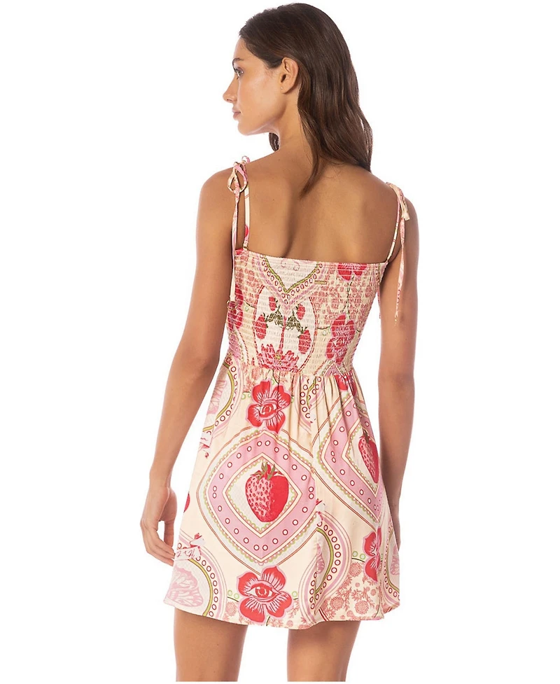 Maaji Women's Astra Square-Neck Tropical-Print Mini Dress