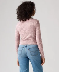 Levi's Women's Essential Cropped Long-Sleeve Graphic T-Shirt
