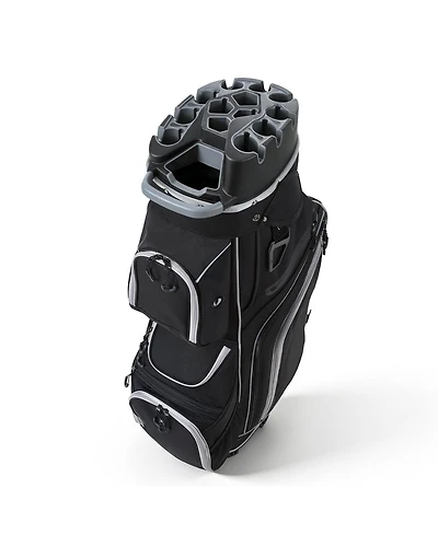 Sugift 14-Way Divider Golf Cart Bag with Full-Length Dividers Rain Hood and 900D Polyester Shell
