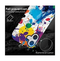 Lisen Phone Case Compatible with Apple iPhone 16, 2-Layer Durable, Color Splash