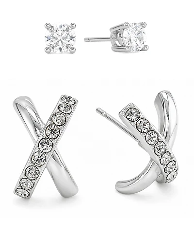 And Now This Crystal Duo Stud Earring Set