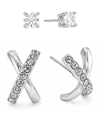 And Now This Crystal Duo Stud Earring Set
