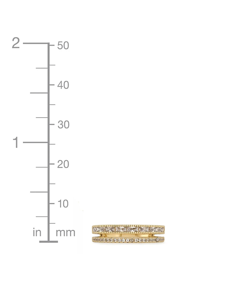 And Now This Cubic Zirconia Double Row Ring