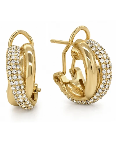 And Now This Clear Crystal Omega Hoop Earring