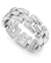 And Now This Silver Plated Link Ring