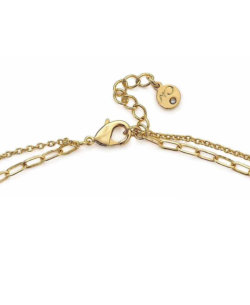 And Now This Love Double Chain Anklet in Gold Plate