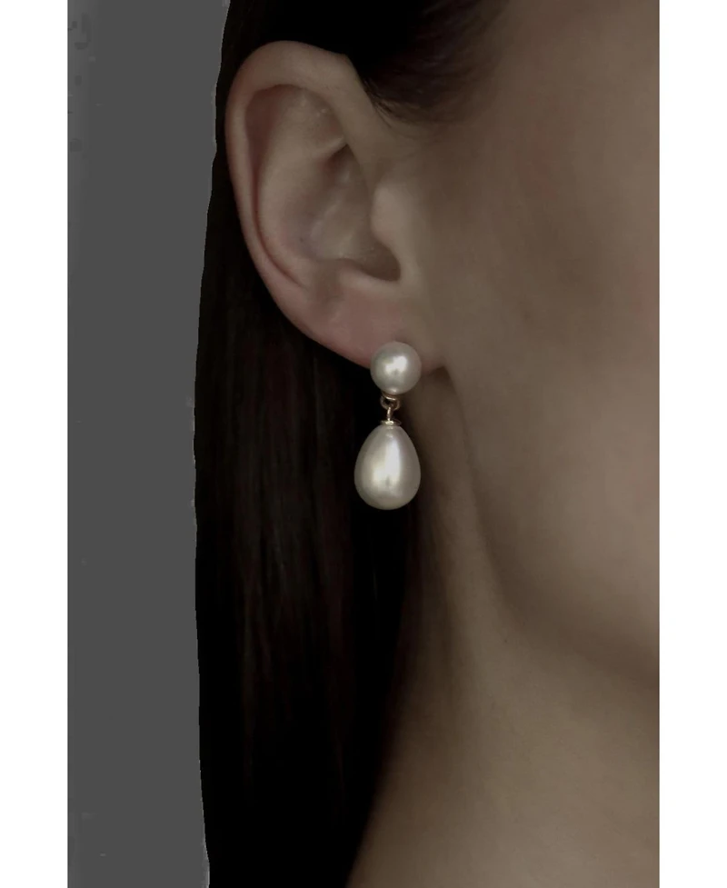 A.b. Ellie Pearl Double Drop Earrings