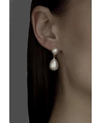 A.b. Ellie Pearl Double Drop Earrings
