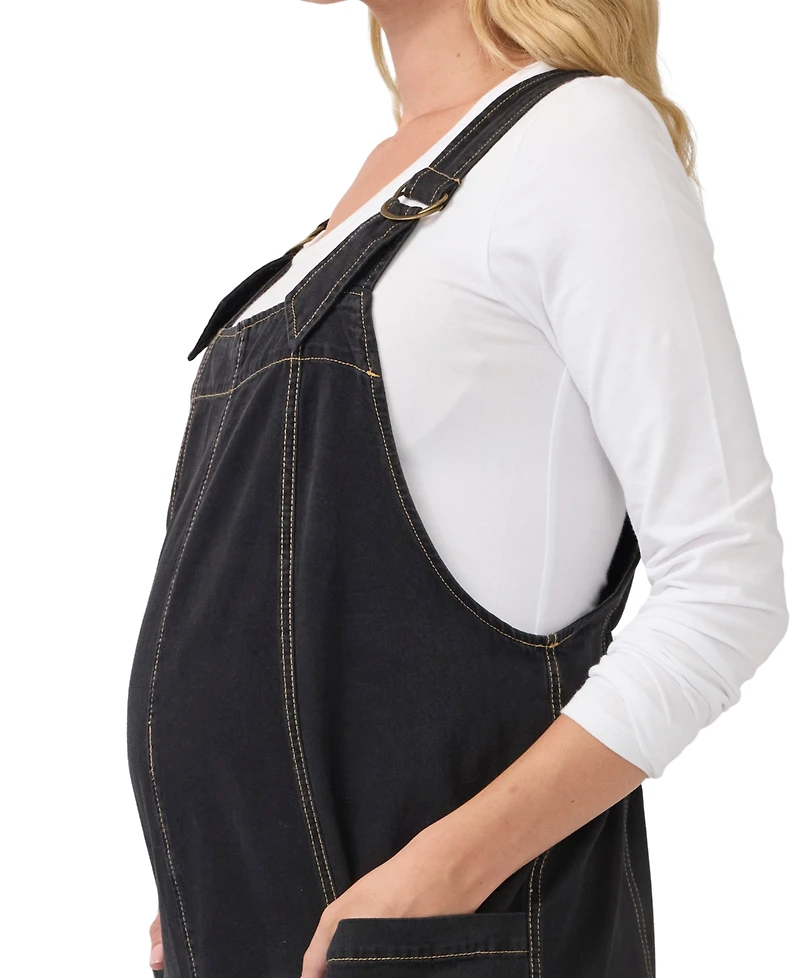 Ingrid + Isabel Maternity Ankle Tapered Leg Denim Overall