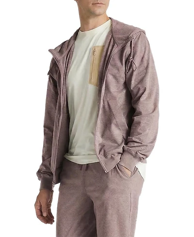 Level 7 Men's Morning Jog Full-Zip Mock-Neck Hoodie
