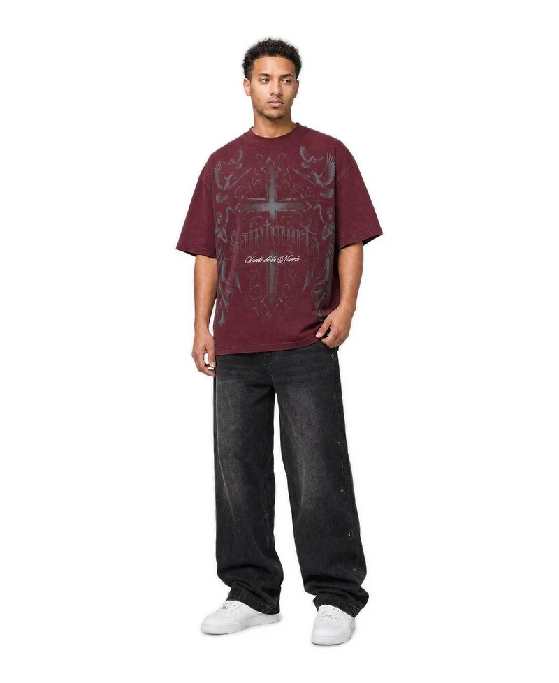 Saint Morta Men's Renaissance Oversized Graphic Washed T-Shirt
