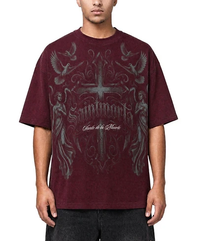 Saint Morta Men's Renaissance Oversized Graphic Washed T-Shirt