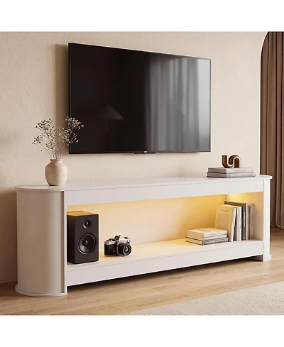 Tribesigns Tv Stand for 65 Inches, Wooden Entertainment Center with Storage