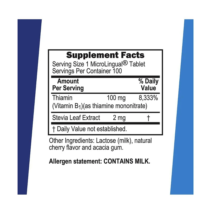 Superior Source B 1 100 Milligram 100 Sublingual Dissolving Tablets