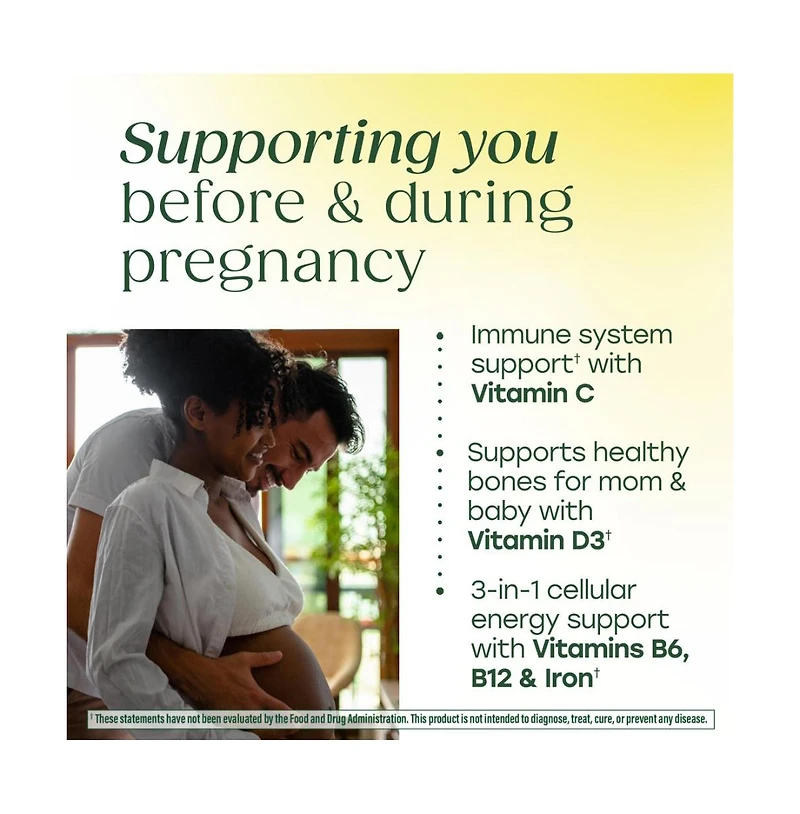 MegaFood Baby and Me 2 Prenatal Multivitamin and Dha, Choline, Methylfolate and Iron, 90 Ct