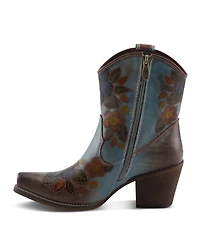 L'Artiste Women's Spring Step Cahoots Bootie with Floral Embroidery