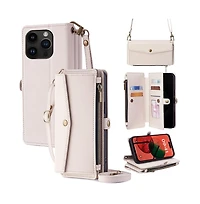 Artudatech Wallet Case with Card Slots and Crossbody Straps Compatible with iPhone 12-17