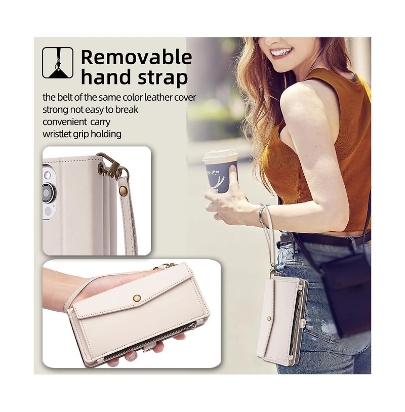 Artudatech Wallet Card Holder Crossbody Phone Case for iPhone 12-17