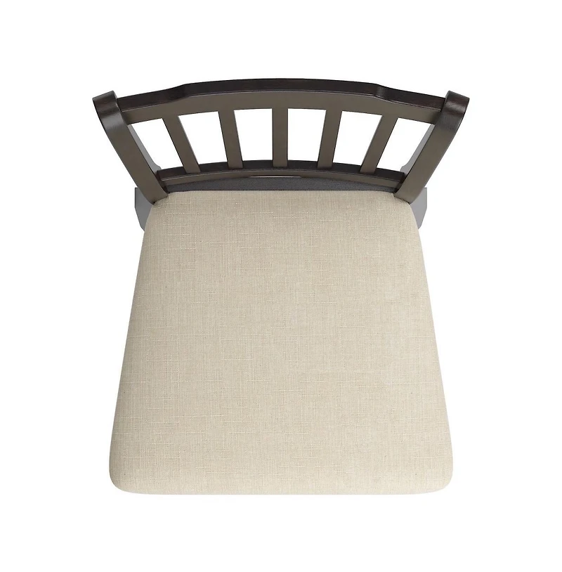 iNSPIRE Q Lea Slat Swivel Bar Stool with Linen Seat