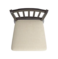 iNSPIRE Q Lea Slat Swivel Bar Stool with Linen Seat