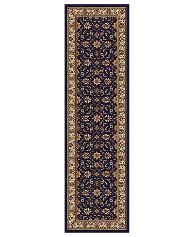 Closeout! Km Home 1592/1084/Navy Pesaro Blue 2'2" x 7'7" Runner Rug