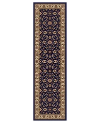 Closeout! Km Home 1592/1084/Navy Pesaro Blue 2'2" x 7'7" Runner Rug