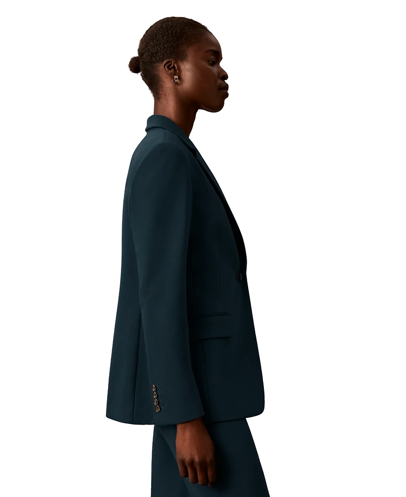 Calvin Klein Petite One-Button Notch Collar Jacket