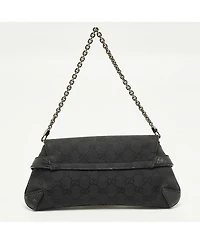 Pre-Owned Gucci Women's Gg Canvas Horsebit Chain Clutch