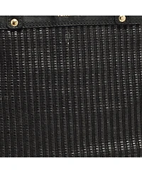Pre-Owned Versace Women's Textured Leather and Raffia Tote