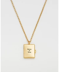 Fable England Eve Floral Locket in Gold