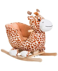 Glintex Plush Rocking Giraffe Ride-On Chair with Nursery Song, Holds 88 lbs, Ages 18 months+