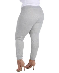 Poetic Justice Plus Jahna High-Rise French Terry Lace-Up Front Jogger Pants