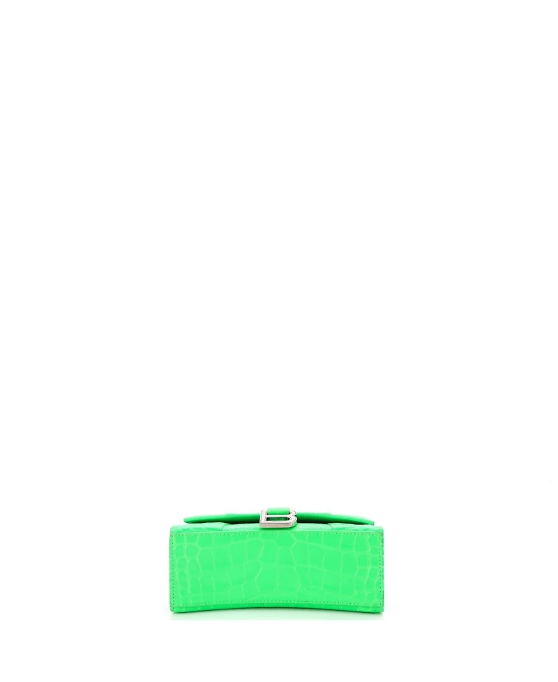 Pre-Owned Balenciaga Xs Hourglass Top Handle Bag Embossed Leather