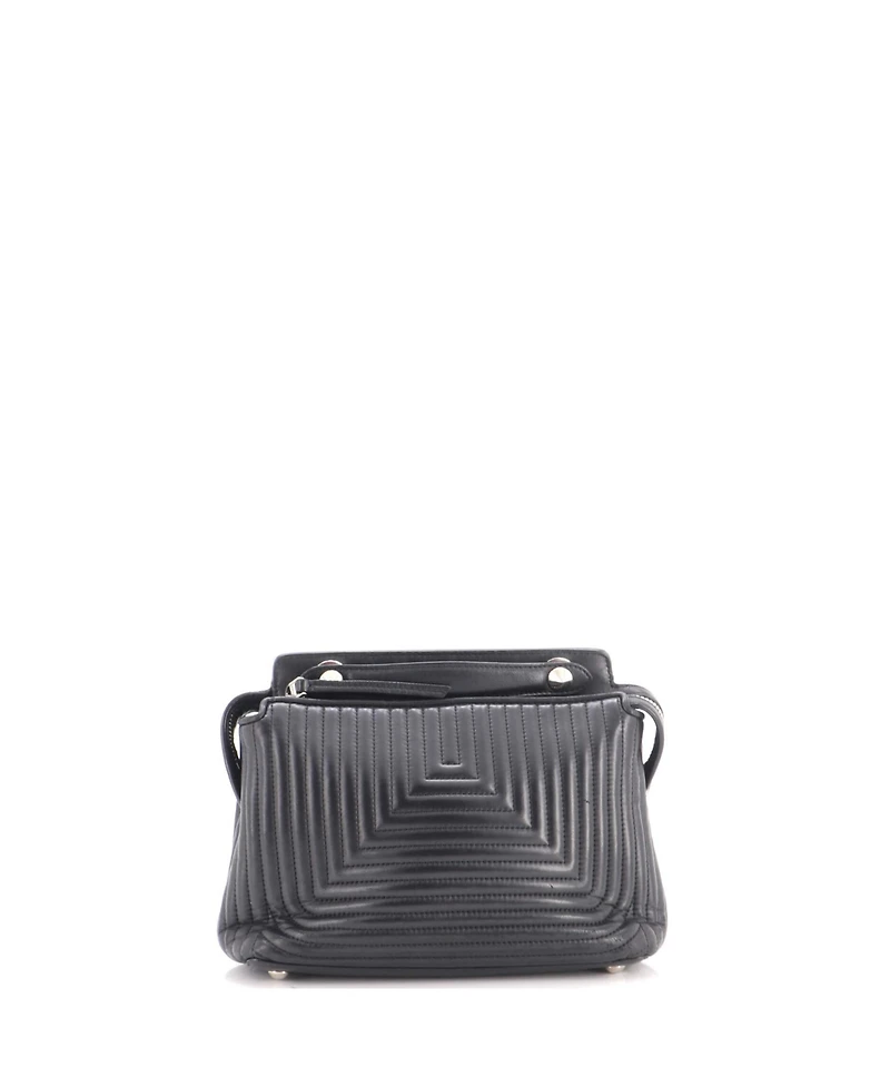 Pre-Owned Fendi Small DotCom Click Shoulder Bag Quilted Leather