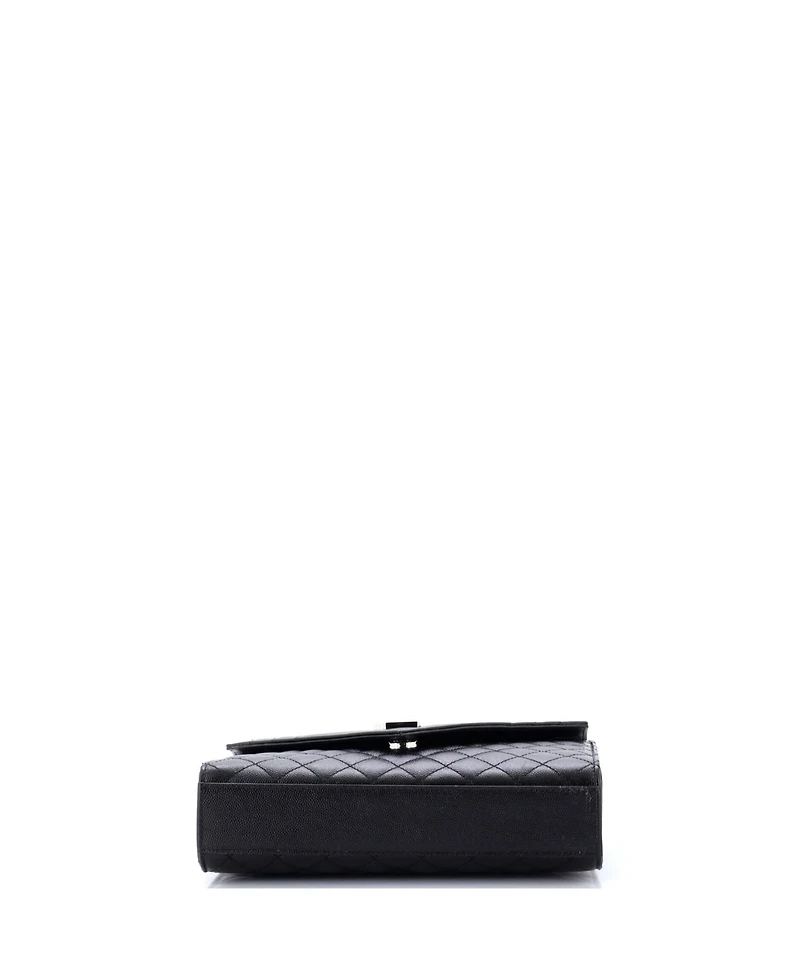Pre-Owned Saint Laurent Medium Classic Monogram Envelope Satchel Mixed Matelasse Leather