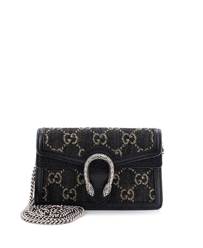 Pre-Owned Gucci Super Mini Dionysus Bag Gg Denim
