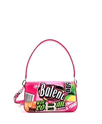 Pre-Owned Balenciaga Hourglass Printed Convertible Leather Shoulder Bag, 9"W x 5"H x 2"D