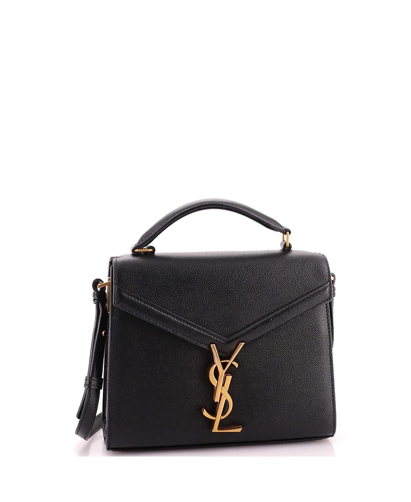 Pre-Owned Saint Laurent Cassandra Mini Top-Handle Leather Shoulder Bag
