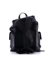 Pre-Owned Gucci Large Double Pocket Buckle Backpack Gg Coated Canvas