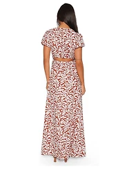 Petal and Pup Women's Toria Floral Cut-Out Maxi Dress