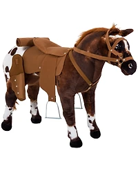 Glintex Ride-On Horse Toy with Neighing and Galloping Sound, 33.5"L, 110-lb Capacity, Ages 3-5