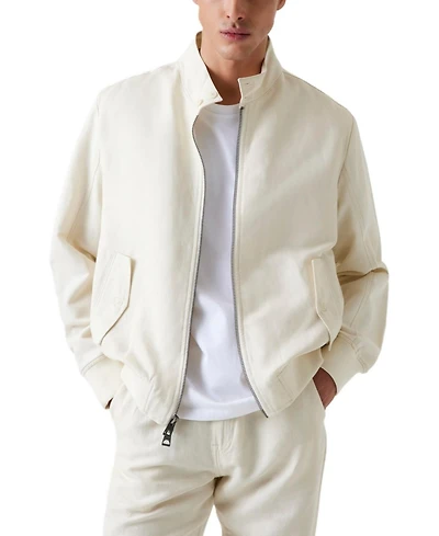 Guess Men's Nolan Linen Harrington Jacket