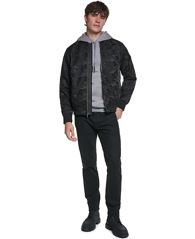 Karl Lagerfeld Paris Men's Camo Bomber Jacket